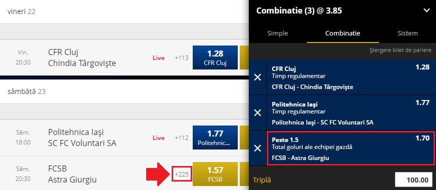 Plasarea primului pariu sportiv la Admiral