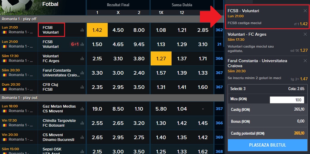 Primul pariu la Mozzart Bet