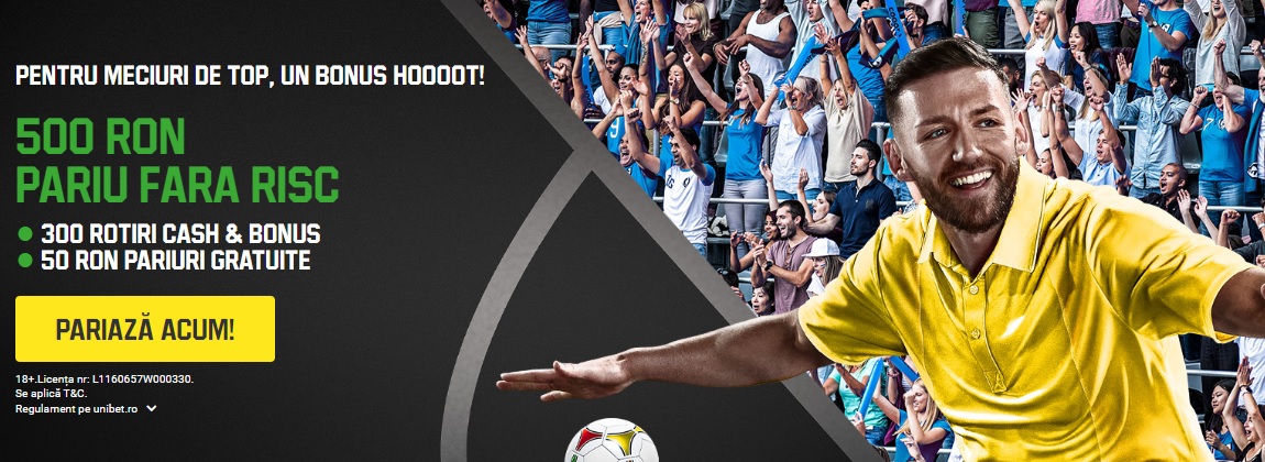 Bonus la casa de pariuri online Unibet